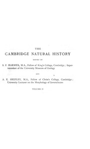 Cover of The Cambridge natural history, Vol. 02 (of 10)