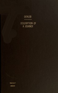Cover of Description of a journey and visit to the Pawnee Indians