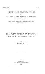 Cover of The reformation in Poland