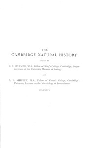 Cover of The Cambridge natural history, Vol. 05 (of 10)