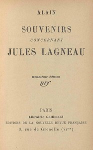 Souvenirs concernant Jules Lagneau