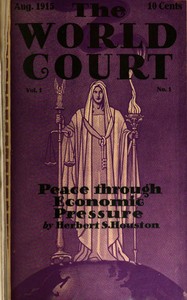 Cover of The World Court (Vol. I, No. 1, Aug. 1915)