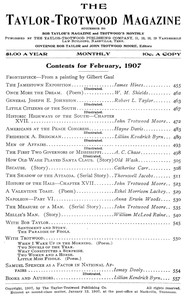 Cover of The Taylor-Trotwood Magazine, Vol. IV, No. 5, February 1907