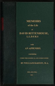 Cover of Memoirs of the life of David Rittenhouse, LLD. F.R.S., late president of the American Philosophical Society, &c.