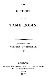 Cover of The history of a tame robin