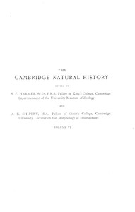 Cover of The Cambridge natural history, Vol. 06 (of 10)