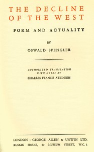 Cover of The decline of the West