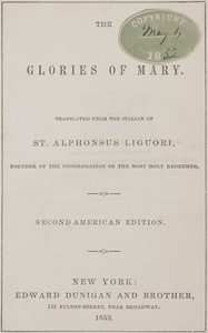 Cover of The glories of Mary