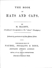 Cover of The book of hats and caps