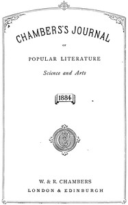 Cover of Chambers's Journal of Popular Literature, Science, and Art, Index for 1884