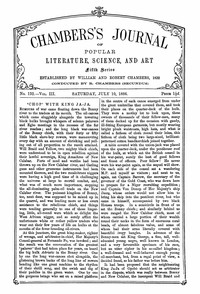 Cover of Chambers's Journal of Popular Literature, Science, and Art, fifth series, no. 132, vol. III, July 10, 1886