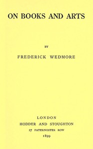 Cover of On books and arts