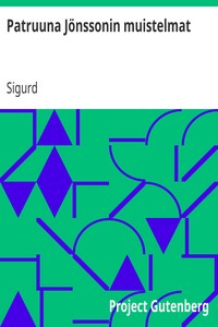 Cover of Patruuna Jönssonin muistelmat