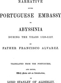 Cover of Narrative of the Portuguese embassy to Abyssinia during the years 1520-1527