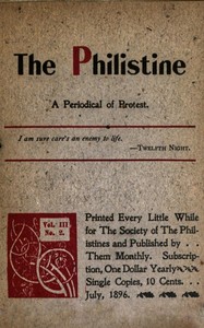 Cover of The Philistine: a periodical of protest (Vol. III, No. 2, July 1896)
