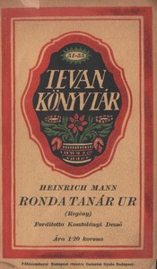 Cover of Ronda tanár ur (regény)