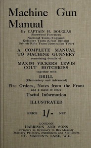 Cover of Machine gun manual