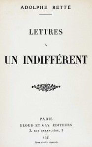 Cover of Lettres à un indifférent