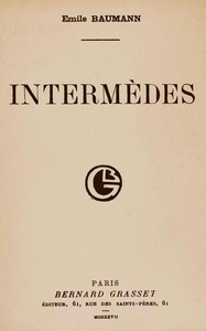 Cover of Intermèdes