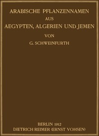 Arabische Pflanzennamen aus Aegypten, Algerien und Jemen