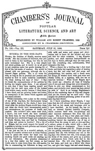 Cover of Chambers's Journal of Popular Literature, Science, and Art, fifth series, no. 135, vol. III, July 31, 1886