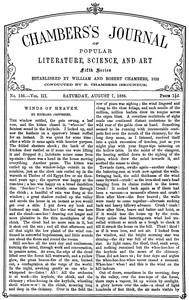 Cover of Chambers's Journal of Popular Literature, Science, and Art, fifth series, no. 136, vol. III, August 7, 1886