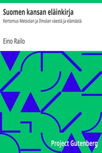 Cover of Suomen kansan eläinkirja
