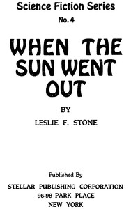 Cover of When the Sun went out