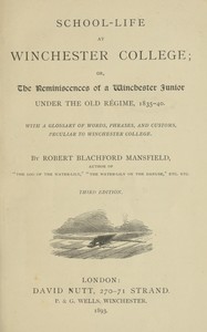 Cover of School-life at Winchester College