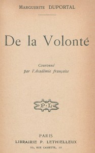 Cover of De la volonté