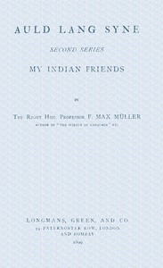 Cover of Auld lang syne. Second series