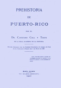 Cover of Prehistoria de Puerto-Rico