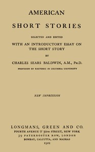 Cover of American short stories