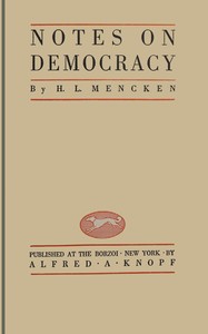 Cover of Notes on democracy