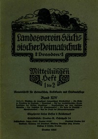Cover of Landesverein Sächsischer Heimatschutz — Mitteilungen Band XIV, Heft 1-2
