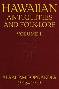 Cover of Fornander collection of Hawaiian antiquities and folk-lore, Volume 2 (of 3)