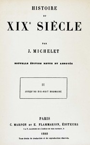 Cover of Histoire du XIXe siècle (volume 2/3)