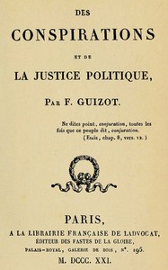 Cover of Des conspirations et de la justice politique