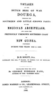 Cover of Voyages of the Dutch brig of war Dourga