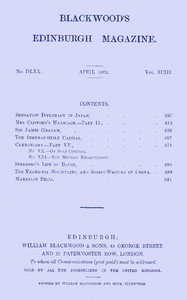 Cover of Blackwood's Edinburgh Magazine, Vol. 93, No. 570, April, 1863