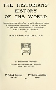 Cover of The historians' history of the world in twenty-five volumes, volume 17