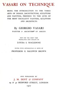 Cover of Vasari on technique