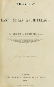Cover of Travels in the East Indian archipelago