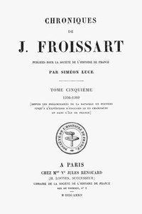 Cover of Chroniques de J. Froissart, tome 05/13