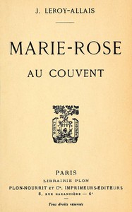 Cover of Marie-Rose au couvent