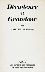 Cover of Décadence et grandeur