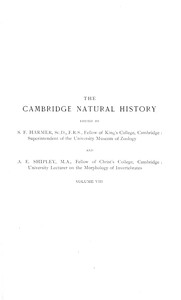 Cover of The Cambridge natural history, Vol. 08 (of 10)