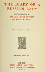 Cover of The diary of a Russian lady