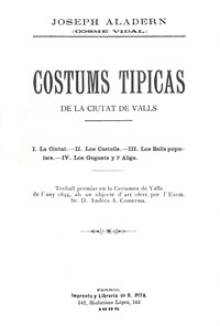 Cover of Costums típicas de la ciutat de Valls