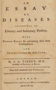 Cover of An essay on diseases incidental to literary and sedentary persons